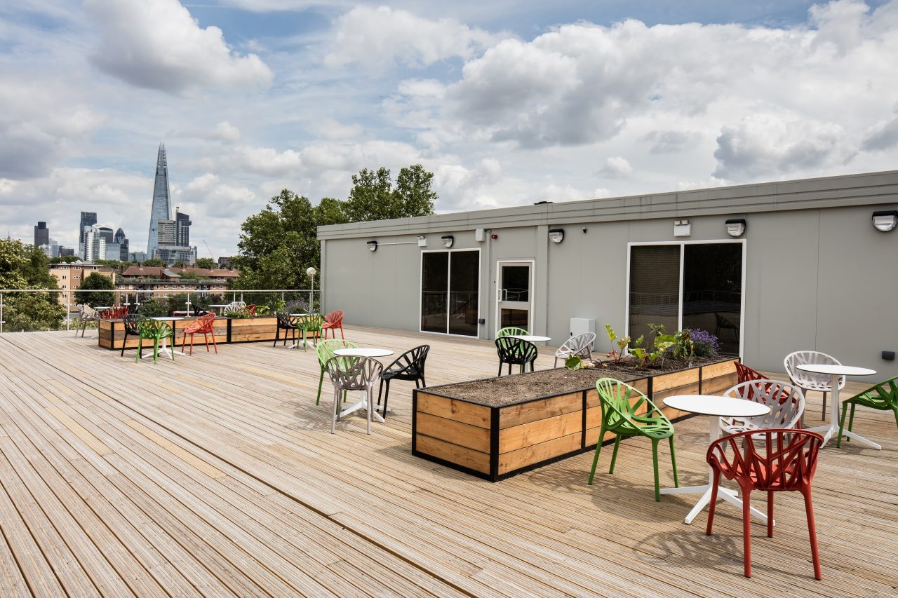 Outdoor area - commercial modular buildings