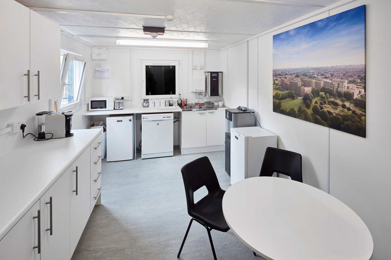 image of a kitchen area on a construction site