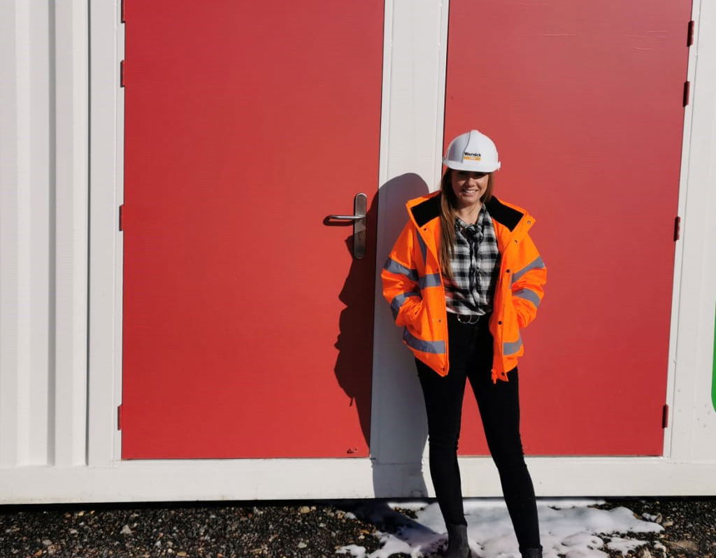 image of employee outside