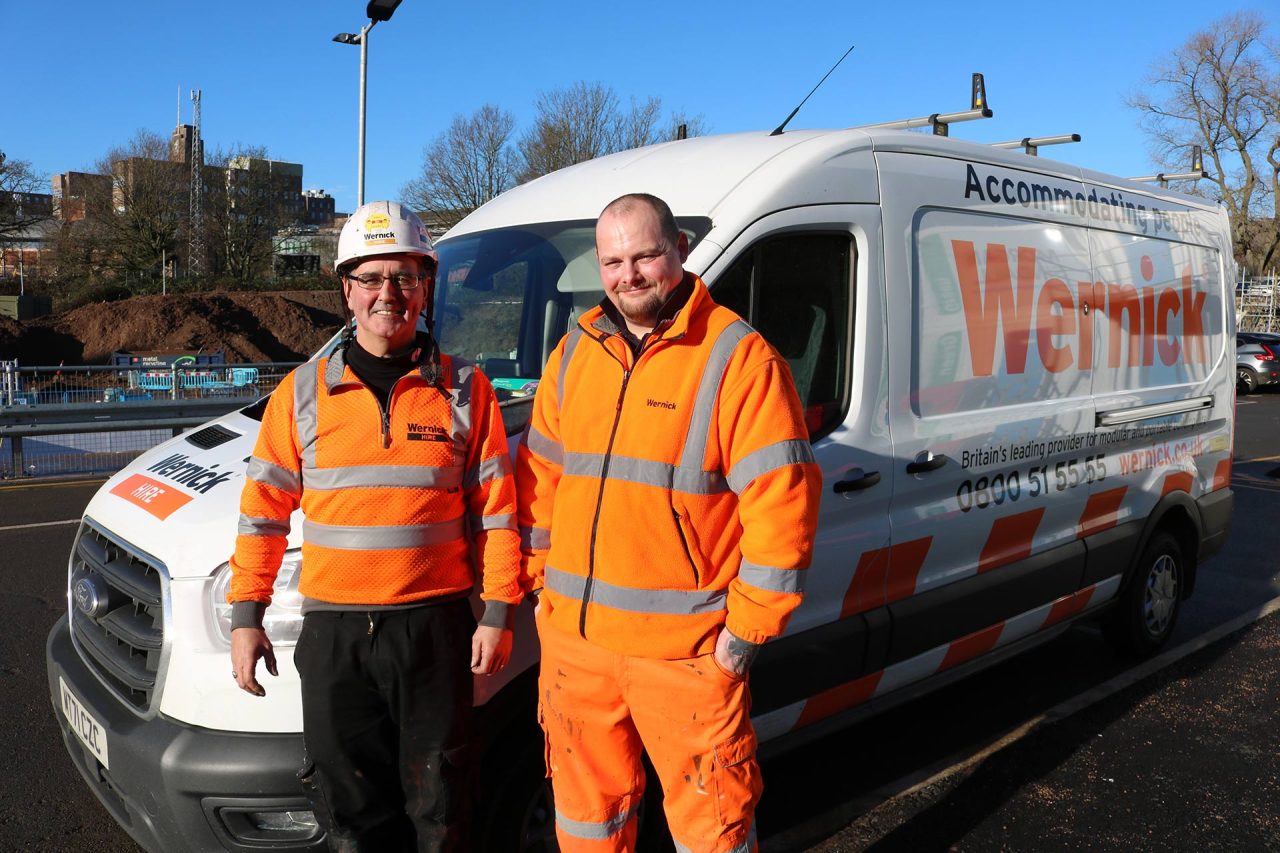 image of two wernick hire yard operatives