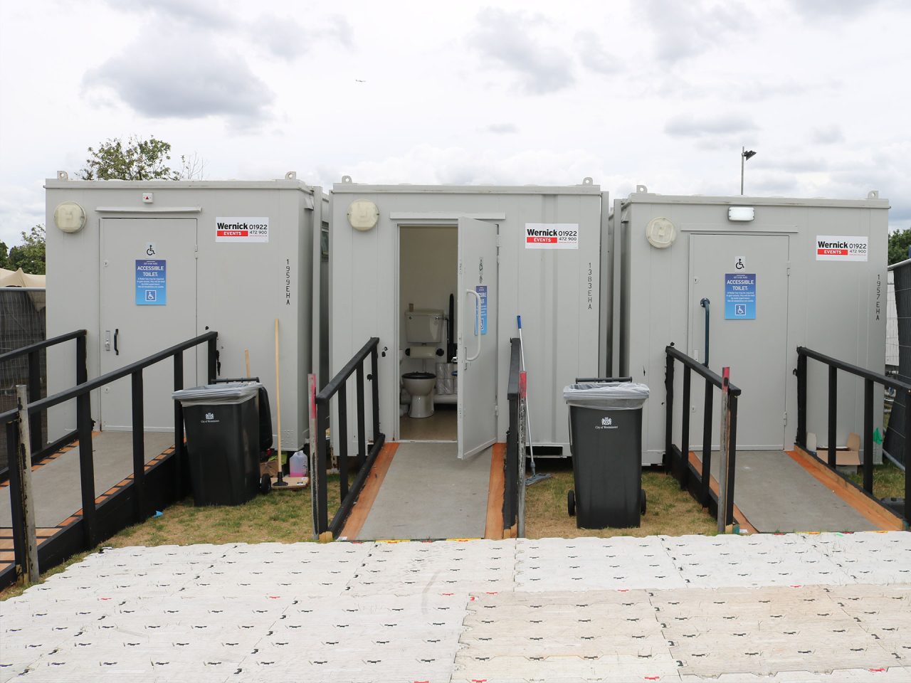 Wernick Events disabled toilets with ramps