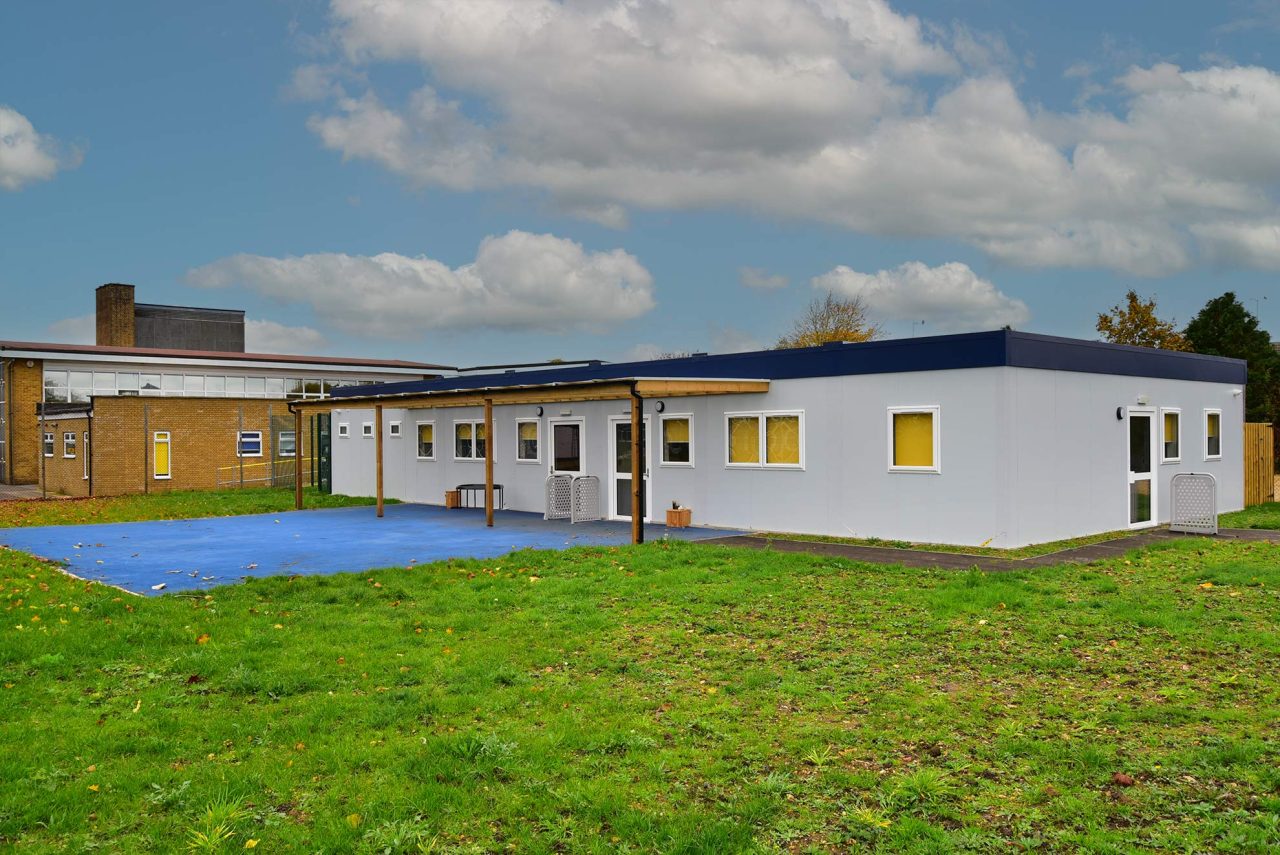 Image of refurbished modular building classroom block