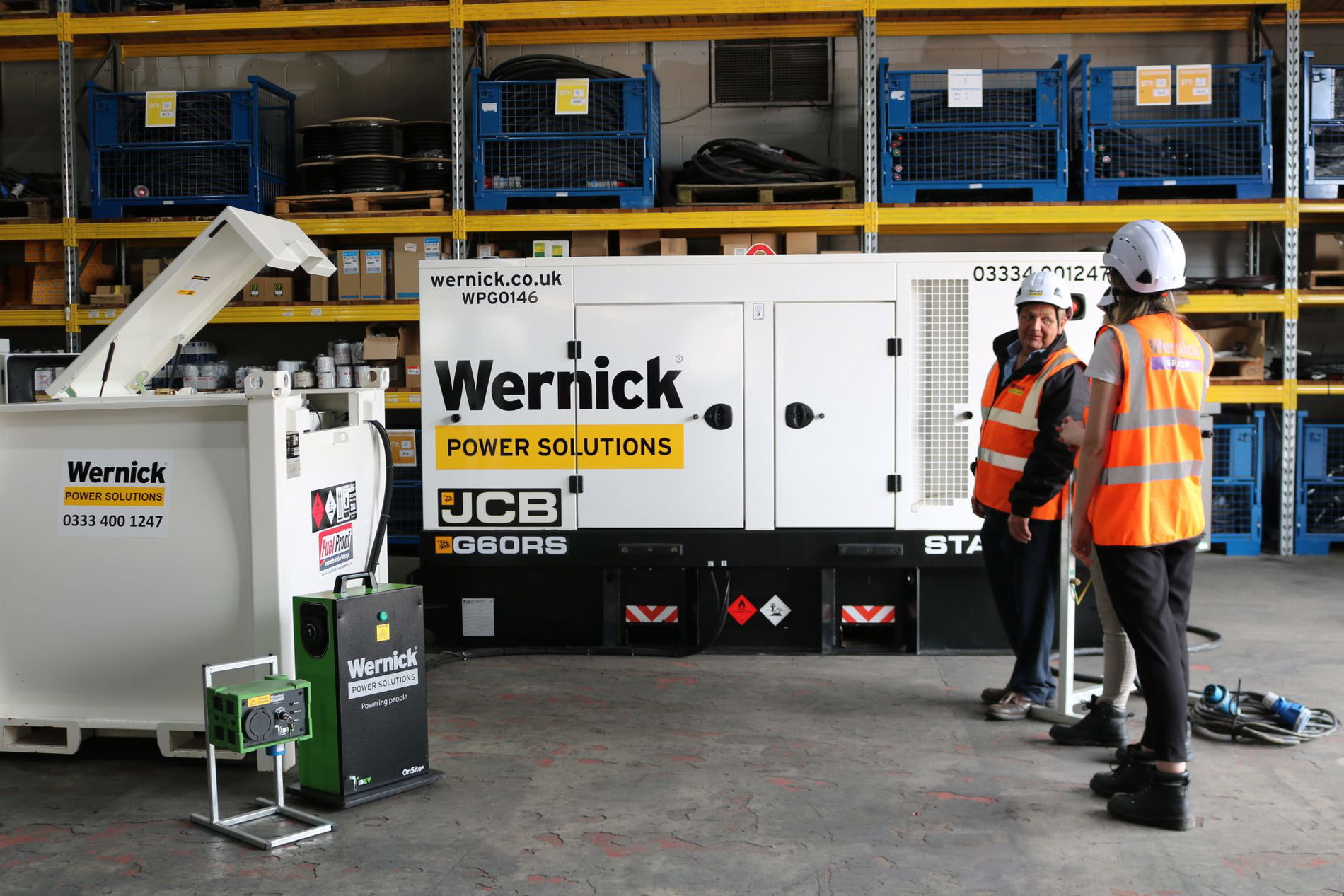 Wernick Power Solutions generator, EV charging and fuel tank