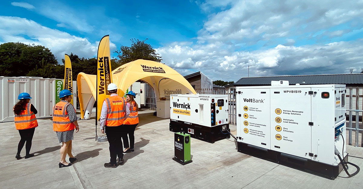 Wernick Power Solutions Voltbank and generator at open day