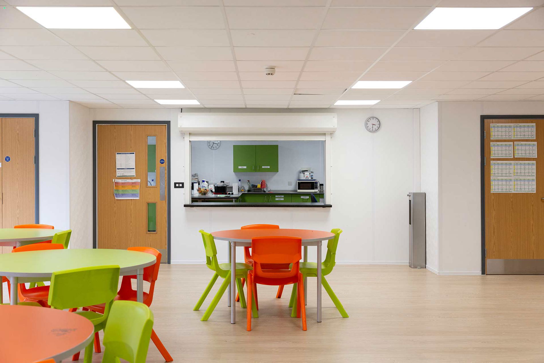 Image of canteen area in a modular school building