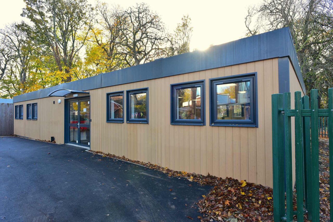 Image of a refurbished modular building for a SEN school