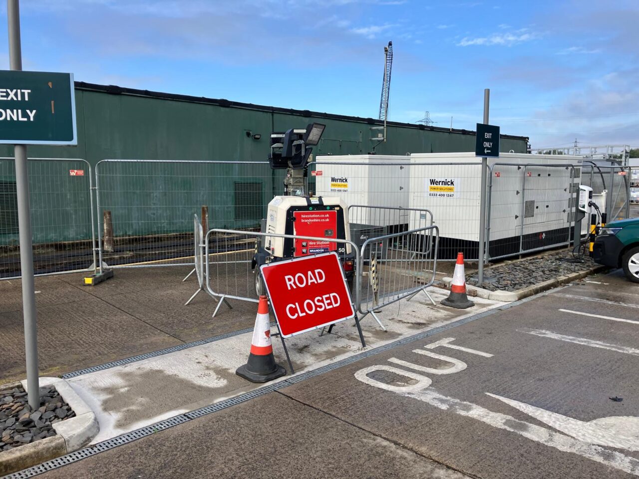 Wernick Power Solutions generators and fuel tank at case study at Lancashire