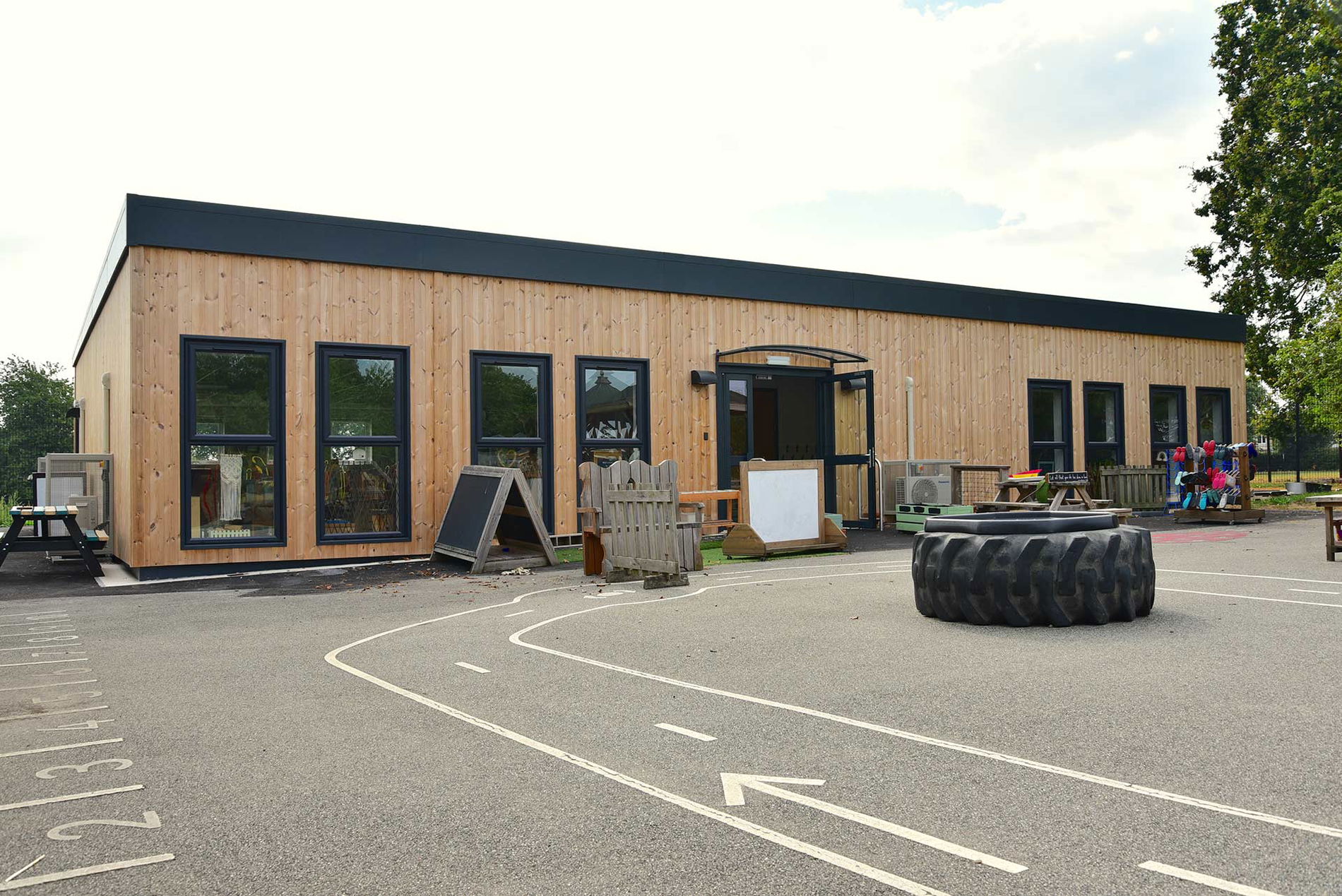 image of refurbished modular classroom building